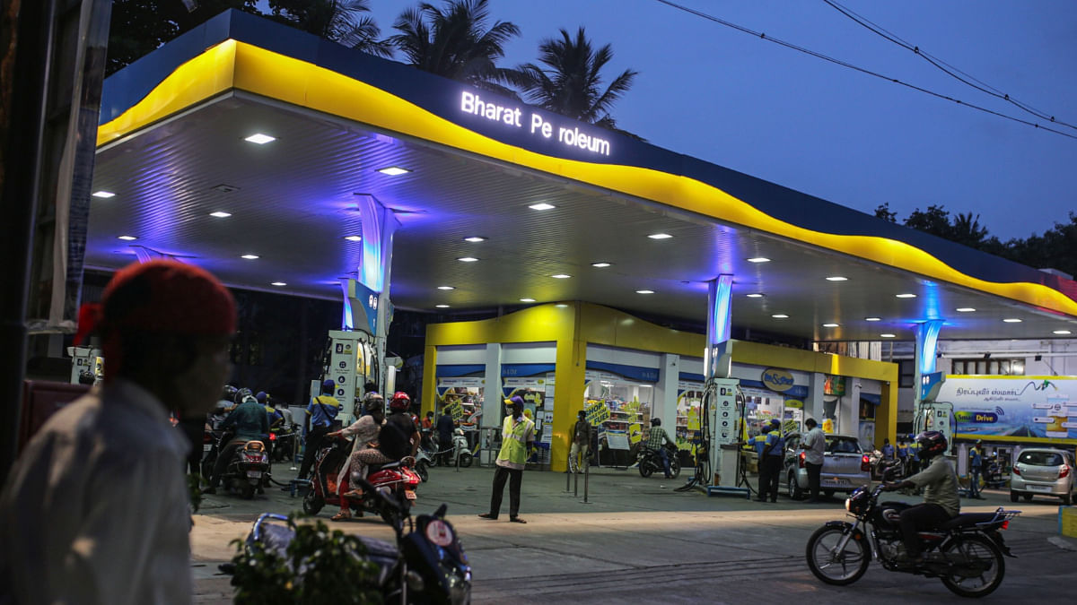 Motorists approach a Bharat Petroleum filling station in Chennai | Representational image | Bloomberg