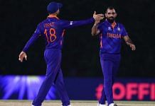 Pacer Mohammad Shami (right) with captain Virat Kohli | Twitter/@MdShami11