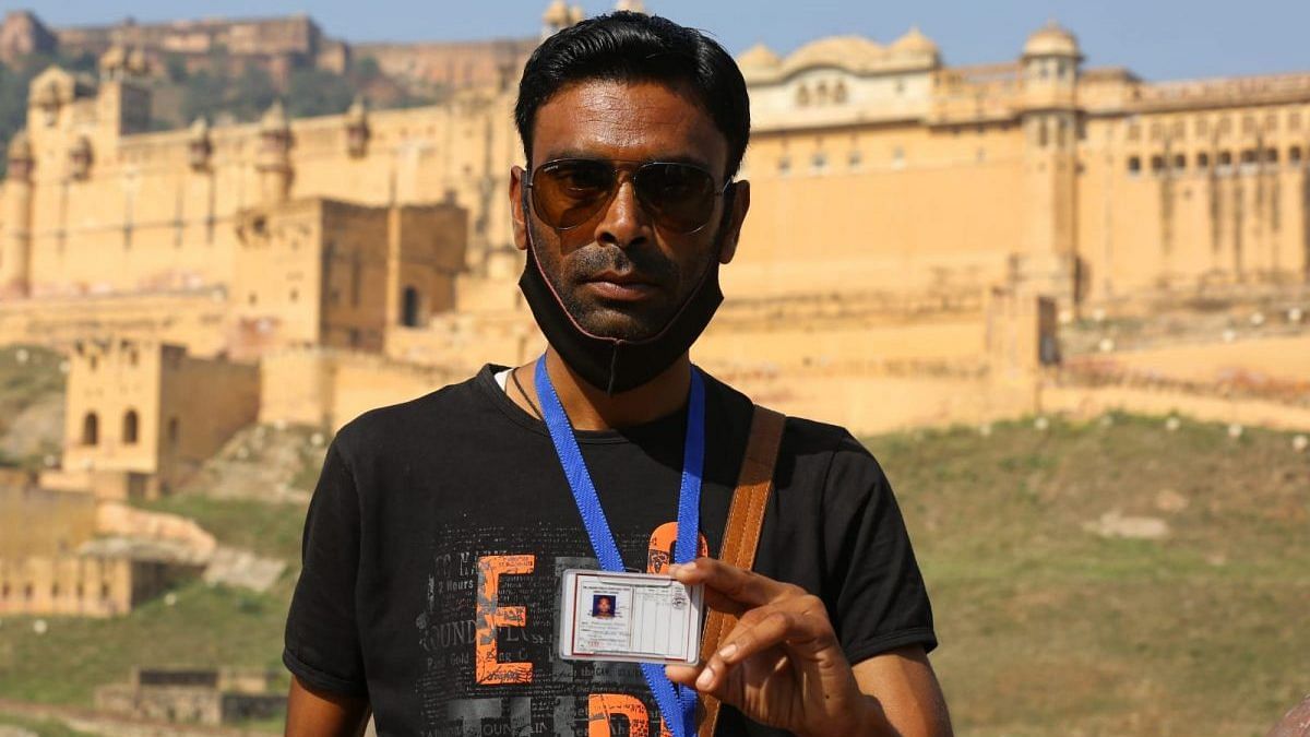 Mohammad Ehsaan, a tourist guide at the Amber Palace | Photo: Suraj Singh Bisht/ThePrint