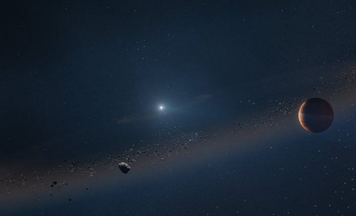The microlensing event observed at the W. M. Keck Observatory. Photo: W. M. Keck Observatory/Adam Makarenko
