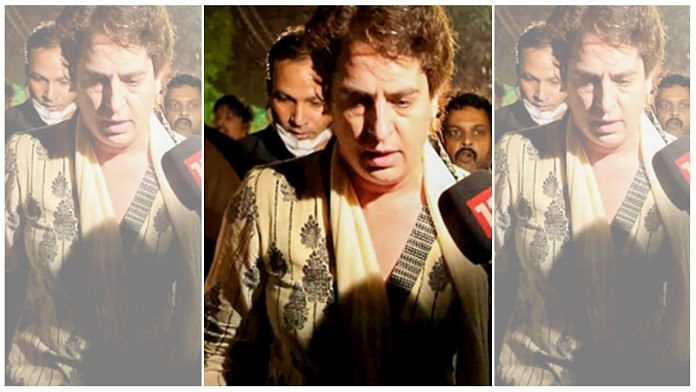 Priyanka Gandhi was arrested Tuesday after being detained in a guest house in Sitapur district, Uttar Pradesh | Photo: PTI.