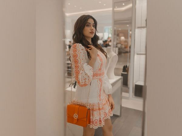 Janvhi Kapoor spotted carrying MICHAEL to celebrate the launch of the digital campaign by Michael Kors