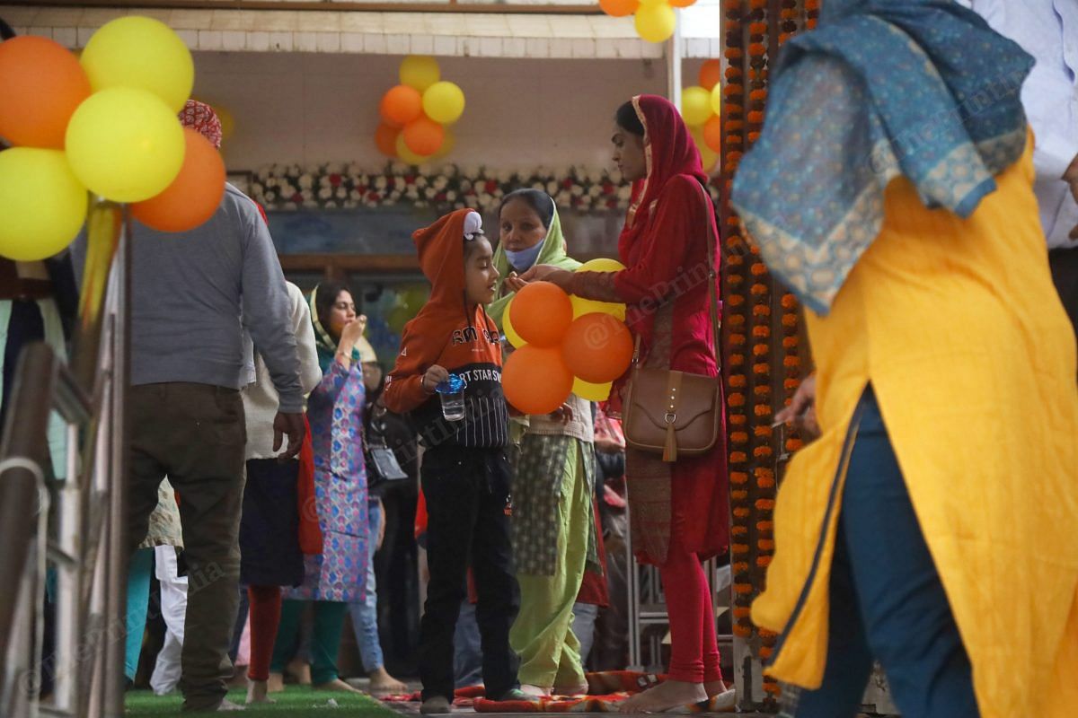 The Guru purab celebrations at the Sadar Bazar Gurudwara, Gurgaon | Photo: Manisha Mondal | ThePrint