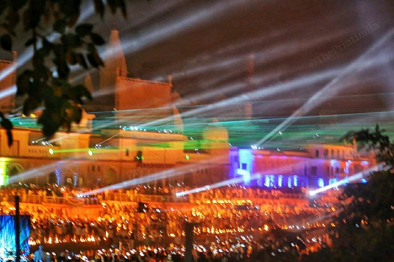 Ayodhya decorated with lights during Diwali | Photo: Praveen Jain | ThePrint