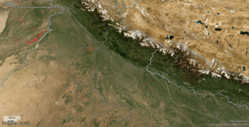 Farm fire trajectory in northwestern India from 1 October to 8 November | Source: NASA FIRMS
