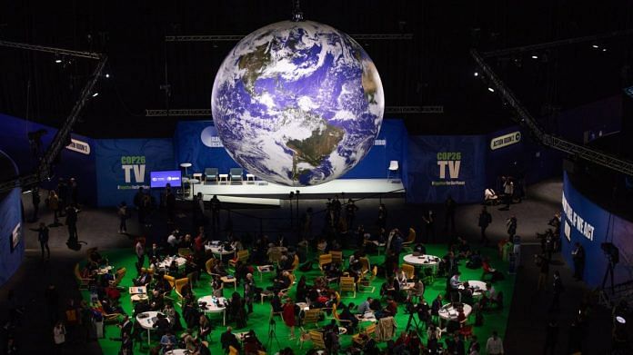 Attendees in the Blue Zone during the COP26 climate talks in Glasgow, on 2 November 2021 | Bloomberg