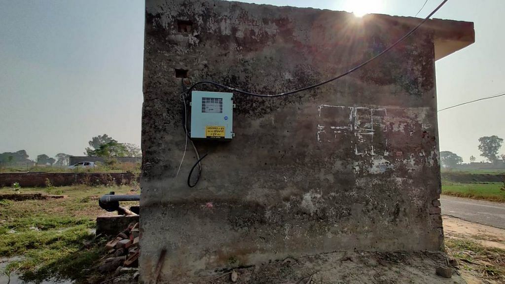 A meter attached to an irrigation motor in Bambianwali village | Photo: Urjita Bhardwaj | ThePrint