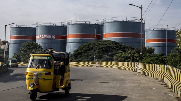 Oil storage tanks in Chennai | Photographer: Anindito Mukherjee | Bloomberg
