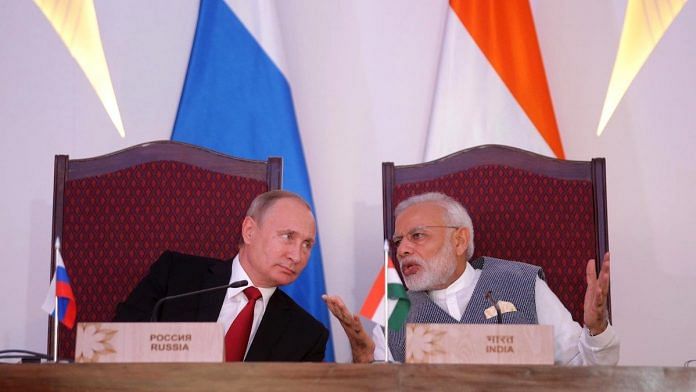File photo of Vladimir Putin and Narendra Modi | Wikimedia Commons
