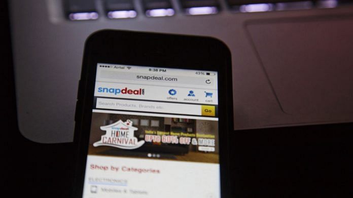 Snapdeal website seen on a phone | Photo: Kuni Takahashi | Bloomberg