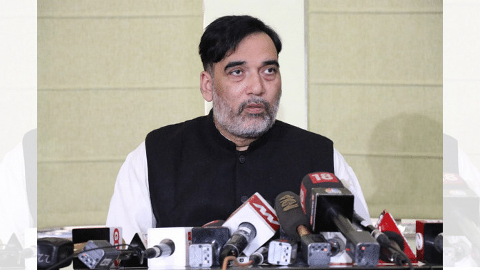 File image of Delhi Environment Minister Gopal Rai |Twitter/@AAPDelhi