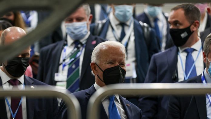 Representational image of US President Joe Biden at the COP26 Summit in Glasgow | Bloomberg