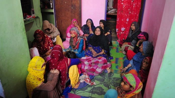 Relatives of Altaf gathered at his Kasganj home in mourning after the 22-year-old was found dead at the police station | Suraj Singh Bisht | ThePrint