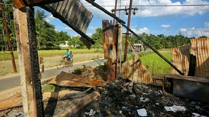 Shops damaged by unknown people at Rowa market in North Tripura during last month's violence in the state | Praveen Jain | ThePrint