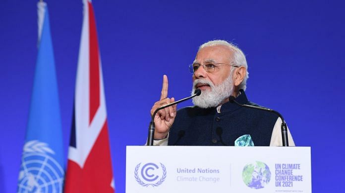 PM Narendra Modi at the COP-26 Summit in Glasgow, on 2 November 2021 | pib.gov.in