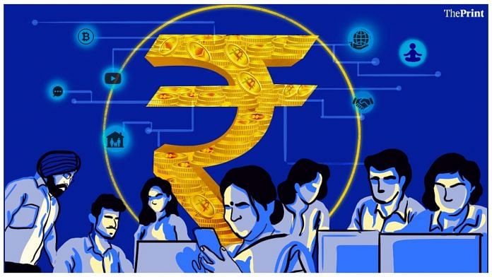 Cryptocurrency in India | Illustration by Prajna Ghosh | ThePrint
