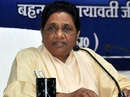BSP chief Mayawati addresses a press conference at the party office in Lucknow on 23 November 2021 | ANI photo