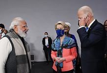 Prime Minister Narendra Modi with US President Joe Biden and European Commission President Ursula von der Leyen at the Build Back Better for the World event in Glasgow, on 2 November 2021