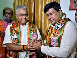 File photo of BJP MPS Dilip Ghosh (left) and Sukanta Majumdar | ANI