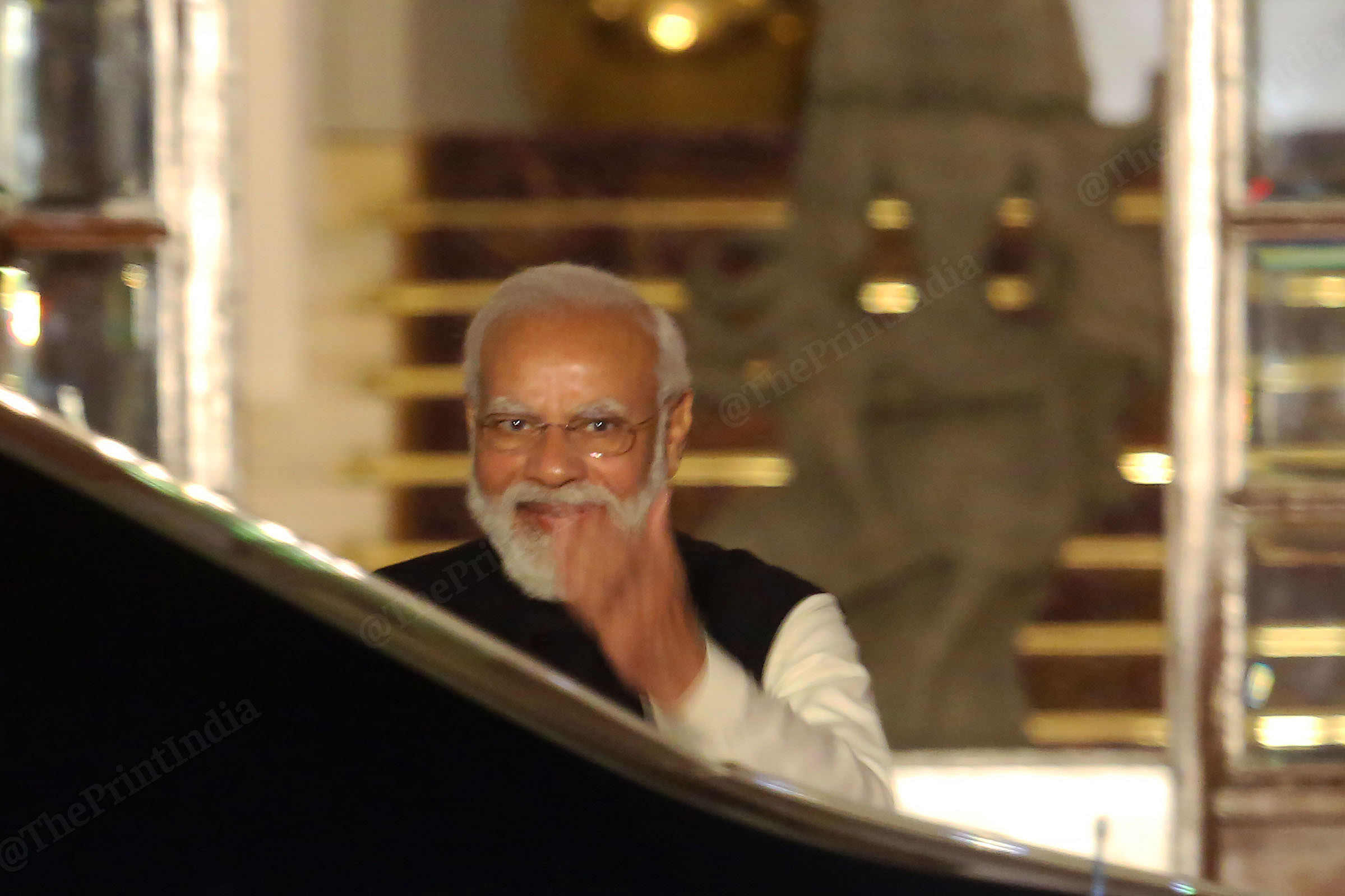 PM Modi is all smiles as President Vladimir Putin arrives| Photo: Praveen Jain | ThePrint