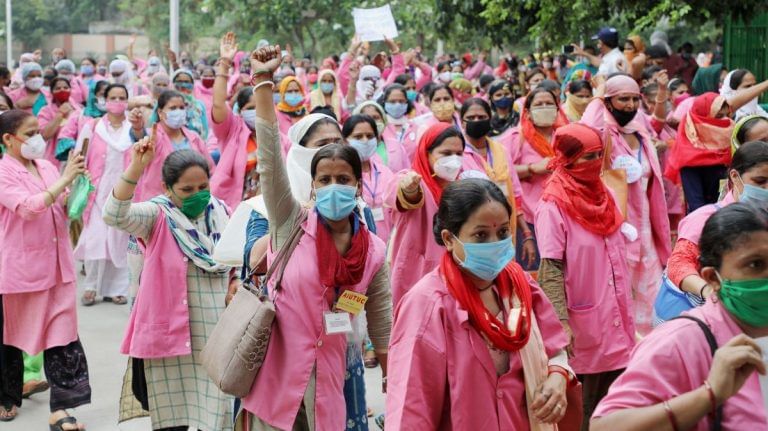 Over a million ASHA workers are teaming up with trade unions to seek higher wages