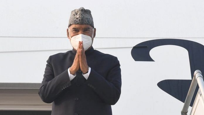 President Ram Nath Kovind before leaving for Dhaka on 15 December 2021