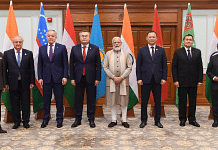 The foreign ministers of Central Asian countries with India's prime minister Narendra Modi in Delhi on 20 December 2021 | Twitter/@ANI