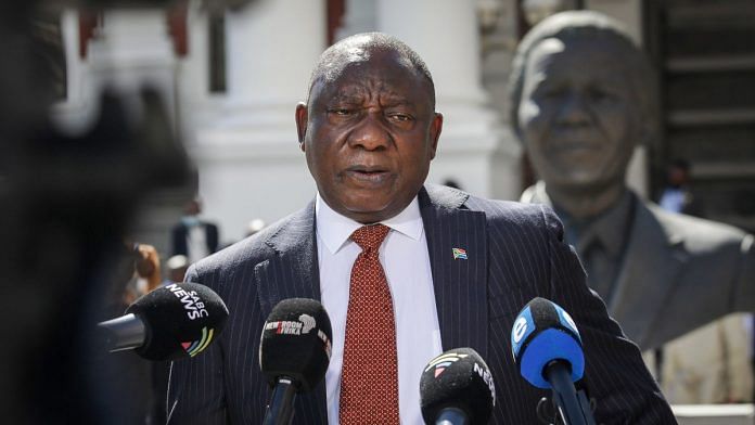File photo of South African President Cyril Ramaphosa | Bloomberg
