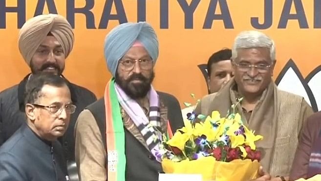 Rana Gurmit Singh Sodhi at BJP party headquarters in New Delhi, on 21 December 2021