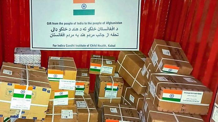 Packages consisting of medical supplies to be sent to Afghanistan, on 11 December 2021 | PTI Photo