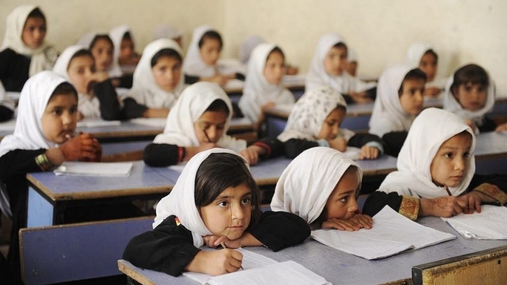 File photo of students at Syed Jamaluddin Afghan School | Photo: Twitter/@FMamundzay