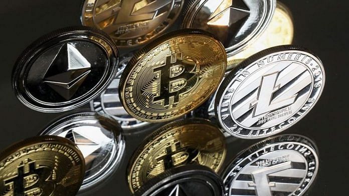 Representational image | A collection of bitcoin, litecoin and ethereum tokens | Photo: Chris Ratcliffe | Bloomberg