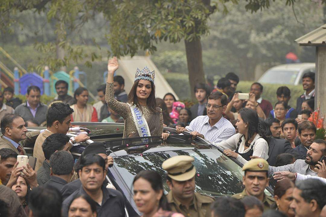 Manushi Chhillar in Delhi after winning the 2017 Miss World pageant | Photo: Suraj Singh Bisht | ThePrint