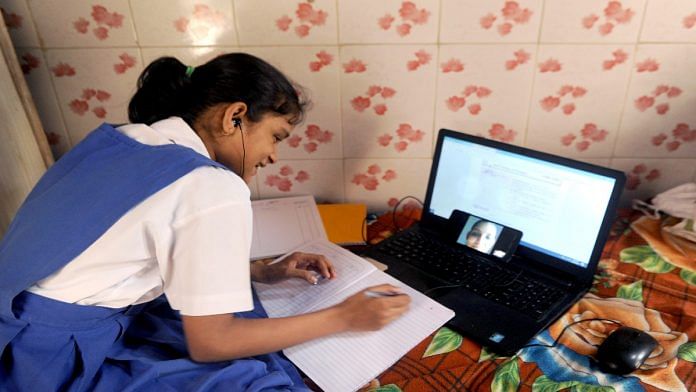 A girl participates in online classes in Mumbai | Representational image: ANI