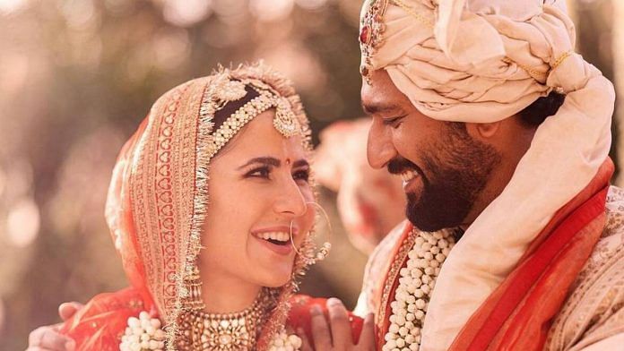 Katrina Kaif and Vicky Kaushal during their marriage ceremony | Instagram/KatrinaKaif