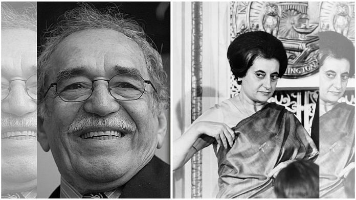 File photos of Colombian-born Nobel laureate Gabriel García Márquez and former Indian prime minister Indira Gandhi. | Photo: Commons
