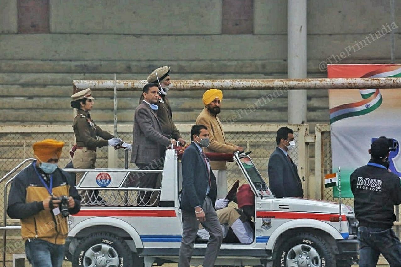 CM Channi arrives at Republic Day function | Photo: Praveen Jain | ThePrint