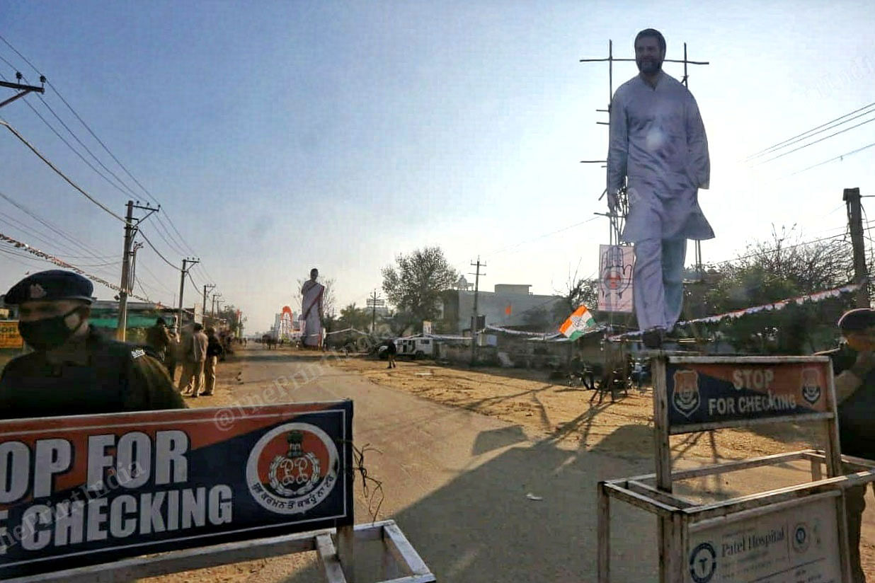 Congress leader Rahul Gandhi cutout at the road of Jalandhar | Praveen Jain | ThePrint