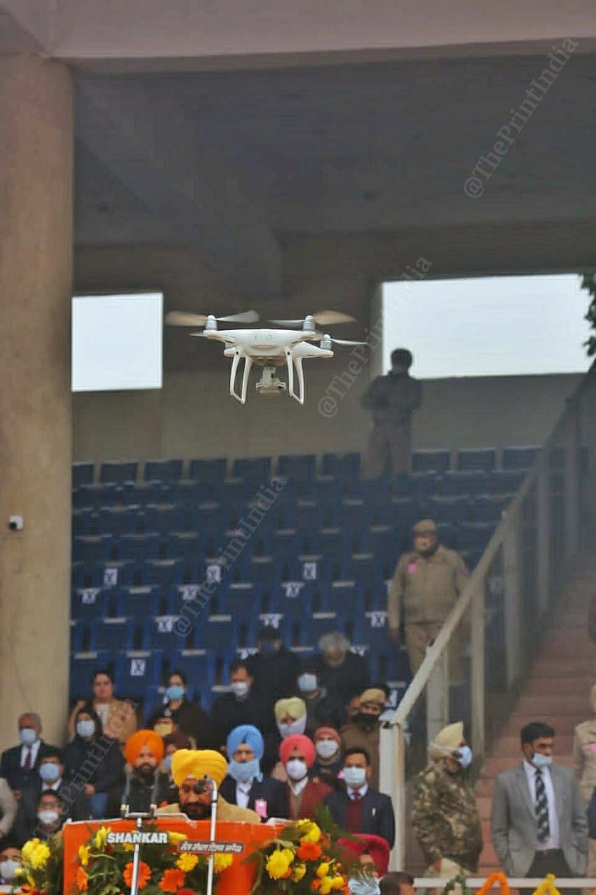 Drones were flying at the Republic Day Parade | Photo: Praveen Jain | ThePrint