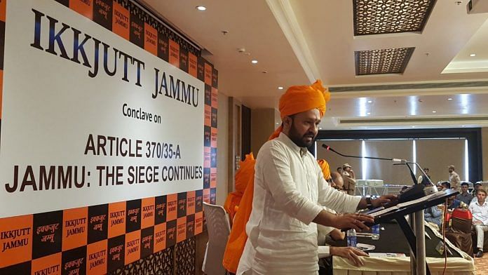 File photo of Ankur Sharma, chairman of IkkJutt Jammu, a Jammu-based organisation ​| Twitter/@IkkJuttJammu