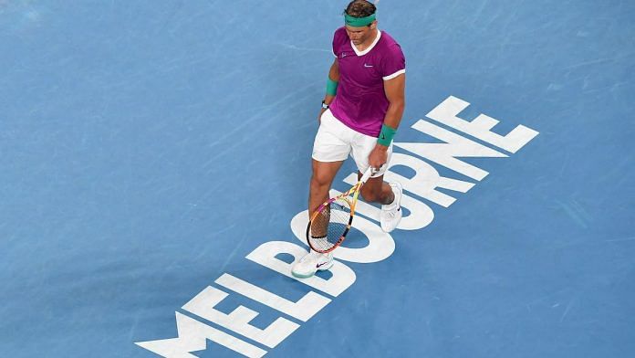 Rafael Nadal during the final match against Daniil Medvedev, Australian Open 2022 | Twitter/AustralianOpen