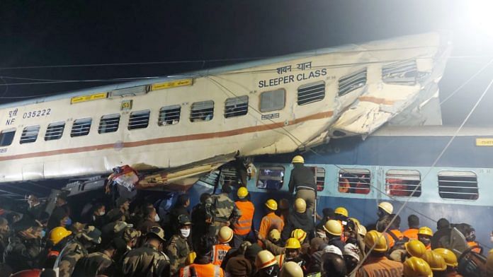 Rescue operation after Guwahati-Bikaner Express got derailed at Mainaguri in Jalpaiguri district, on 14 January 2022 | ANI photo