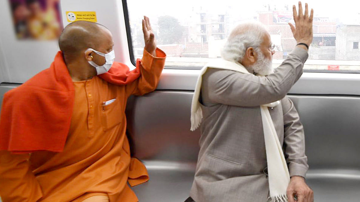 UP CM Adityanath and PM Modi on Kanpur Metro | Facebook/MYogiAdityanath/