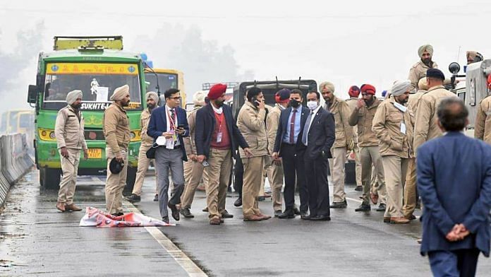 PM Narendra Modi's convoy was stuck on a flyover near Hussainiwala in Punjab's Ferozepur district Wednesday | ANI