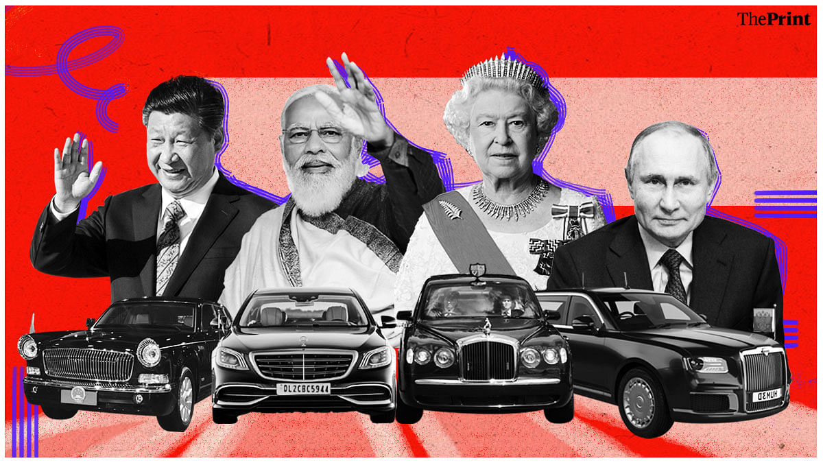 While protecting PM Modi's car, there are four people around. What
