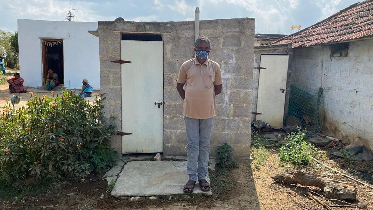 Dhannayya, 45, a resident of Haridaspur village, got a toilet built in his home in 2019 | Rishika Sadam | ThePrint