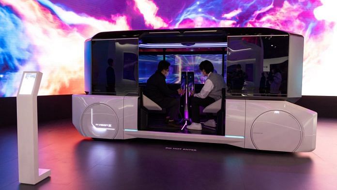 A Hyundai Mobis Co. M Vision X autonomous concept vehicle on display during the Seoul Mobility Show in Goyang, South Korea | Representational image | Bloomberg