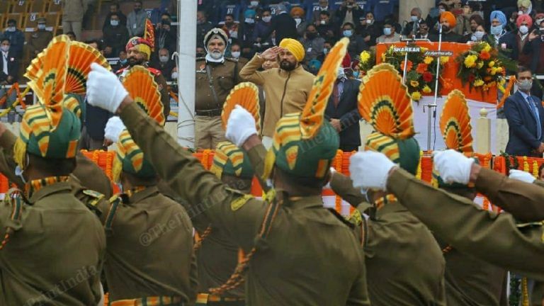 Shower of petals, memories of Punjab’s valour as Channi marks 1st R-Day as CM in Jalandhar
