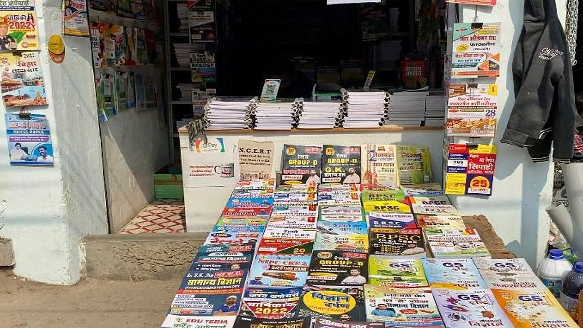 A shop selling a range of guidebooks for competitive exams | ThePrint | Nirmal Poddar