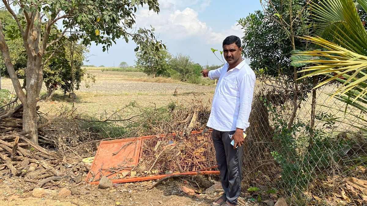 Mohammed Shafi, sarpanch of Haridaspur village, points to a plot of land that was once used for open defecation | Rishika Sadam | ThePrint